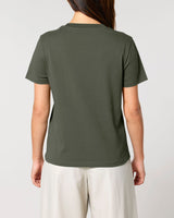 Immaculate Vegan - hewn. Womens Classic-fit Organic Cotton T-shirt in Pine Green Khaki