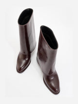 Immaculate Vegan - Prologue Shoes Ellas Burgundy Chunky Heel Boot (Women)