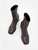 Immaculate Vegan - Prologue Shoes Plesa Dark Brown Chunky Heel Boot (Women)