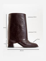 Immaculate Vegan - Prologue Shoes Ellas Burgundy Chunky Heel Boot (Women)