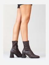 Immaculate Vegan - Prologue Shoes Plesa Dark Brown Chunky Heel Boot (Women)