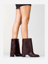 Immaculate Vegan - Prologue Shoes Ellas Burgundy Chunky Heel Boot (Women)