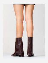 Immaculate Vegan - Prologue Shoes Ellas Burgundy Chunky Heel Boot (Women)