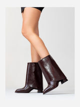 Immaculate Vegan - Prologue Shoes Ellas Burgundy Chunky Heel Boot (Women)