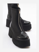 Immaculate Vegan - Prologue Shoes Bray Black Patent Chunky Boot (Women)