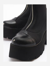 Immaculate Vegan - Prologue Shoes Bray Black Patent Chunky Boot (Women)