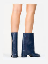 Immaculate Vegan - Prologue Shoes Ellas Navy Chunky Heel Boot (Women)