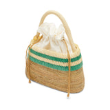 Immaculate Vegan - Immaculate Vegan Raha Handwoven Atta Vegan Oval Handbag | Natural & Green