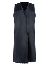 Immaculate Vegan - Issy London Bethany Reversible Sleeveless Gilet Vegan Faux Shearling Fur | Midnight