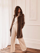 Immaculate Vegan - Issy London Bette Soft Pile Vegan Faux Fur Coat | Taupe Brown
