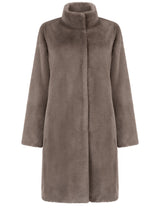 Immaculate Vegan - Issy London Bette Soft Pile Vegan Faux Fur Coat | Taupe Brown