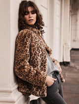 Immaculate Vegan - Issy London Claudia Luxe Recycled Vegan Faux Fur Jacket | Leopard