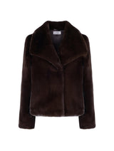 Immaculate Vegan - Issy London Gemma Luxe Pile Vegan Faux Fur Jacket | Chocolate