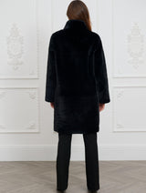 Immaculate Vegan - Issy London Jackie Faux Fur Shearling Coat Black