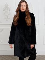 Immaculate Vegan - Issy London Jackie Faux Fur Shearling Coat Black