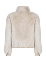 Immaculate Vegan - Issy London Jolie Bomber Jacket Vegan Luxe Pile Faux Fur Neutral