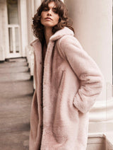 Immaculate Vegan - Issy London Lola Luxe Vegan Faux Fur Coat | Pink