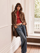 Immaculate Vegan - Issy London Millie Luxe Vegan Faux Fur Coat | Leopard