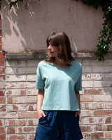 Immaculate Vegan - BIBICO Lola Women's Cotton Boxy T-Shirt | Duck Egg