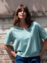 Immaculate Vegan - BIBICO Lola Women's Cotton Boxy T-Shirt | Duck Egg