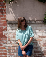 Immaculate Vegan - BIBICO Lola Women's Cotton Boxy T-Shirt | Duck Egg