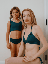 Immaculate Vegan - Piuma KNOTSCAPE TOP - DARK PETROL