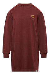Immaculate Vegan - KOMODO ELARA - GOTS Organic Cotton Sweat Dress Walnut Brown