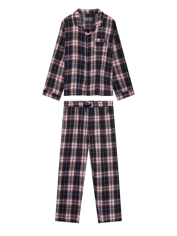 KOMODO JIM JAM - Womens GOTS Organic Cotton Pyjama Set Dusty Mauve