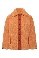 Immaculate Vegan - KOMODO LEXI - Recycled PET Fleece Coat Soft Orange