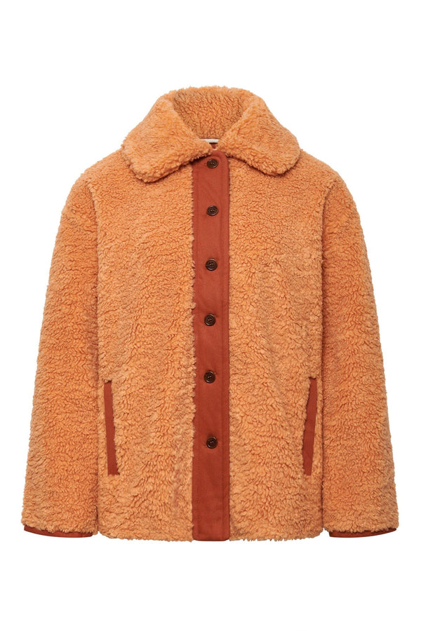 KOMODO LEXI - Recycled PET Fleece Coat Soft Orange