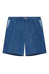 Immaculate Vegan - KOMODO MARIO - Linen Shorts Blue Patchwork