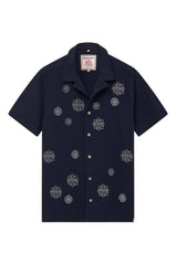 Immaculate Vegan - KOMODO SPINDRIFT - Organic Cotton Shirt Embroidery Navy