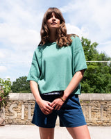 Immaculate Vegan - BIBICO Lisa Women's Cotton Boxy Knitted Top | Mint