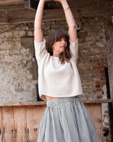 Immaculate Vegan - BIBICO Jordan Women's Cotton Casual Skirt | Olive Green Gingham