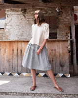 Immaculate Vegan - BIBICO Jordan Women's Cotton Casual Skirt | Olive Green Gingham