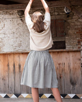 Immaculate Vegan - BIBICO Jordan Women's Cotton Casual Skirt | Olive Green Gingham