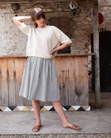 Immaculate Vegan - BIBICO Jordan Women's Cotton Casual Skirt | Olive Green Gingham