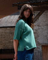 Immaculate Vegan - BIBICO Lisa Women's Cotton Boxy Knitted Top | Mint