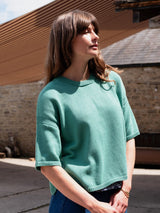 Immaculate Vegan - BIBICO Lisa Women's Cotton Boxy Knitted Top | Mint