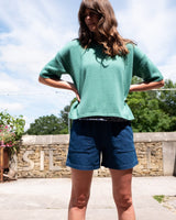 Immaculate Vegan - BIBICO Lisa Women's Cotton Boxy Knitted Top | Mint