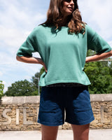 Immaculate Vegan - BIBICO Lisa Women's Cotton Boxy Knitted Top | Mint