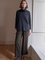 Immaculate Vegan - BIBICO Orla Women's Casual Cotton Trousers | Olive Green & Black Gingham