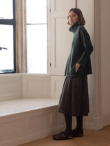 Immaculate Vegan - BIBICO Nora Women's Cotton Skirt | Black & Grey Pinstripe