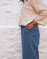 Immaculate Vegan - BIBICO Orla Women's Cotton Trousers | Denim Stripe