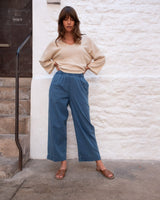 Immaculate Vegan - BIBICO Orla Women's Cotton Trousers | Denim Stripe