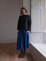 Immaculate Vegan - BIBICO Nora Women's Cotton Skirt | Petrol Blue & Black Gingham