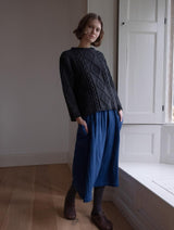 Immaculate Vegan - BIBICO Nora Women's Cotton Skirt | Petrol Blue & Black Gingham