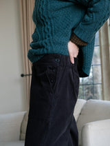 Immaculate Vegan - BIBICO Anna Women's Wide Leg Cotton Corduroy Trousers | Dove Grey