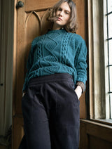 Immaculate Vegan - BIBICO Anna Women's Wide Leg Cotton Corduroy Trousers | Dove Grey