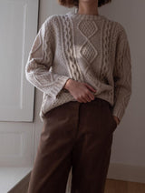 Immaculate Vegan - BIBICO Harper Women's Cotton Corduroy Wide Leg Trousers | Sand